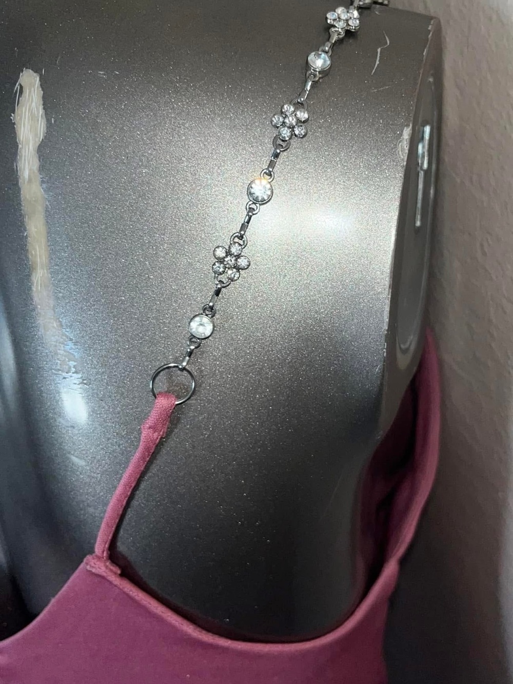 1970s Vintage Pink Wrap Style V-Neck Customized Disco Dress - Picture 7 of 8